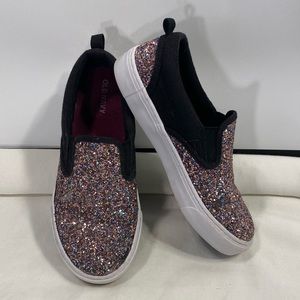 Glitter slip on shoes